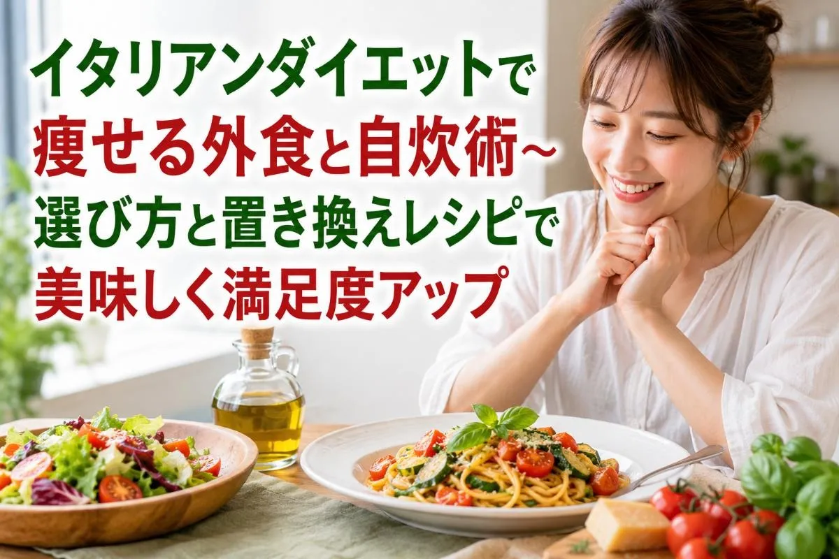 イタリアンダイエットで痩せる外食と自炊術〜選び方と置き換えレシピで美味しく満足度アップ